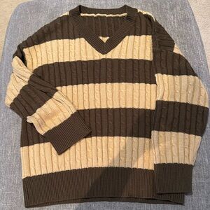 Brown striped sweater